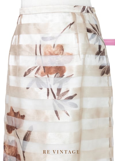 金黃色若隱若現小花短裙（27"）3