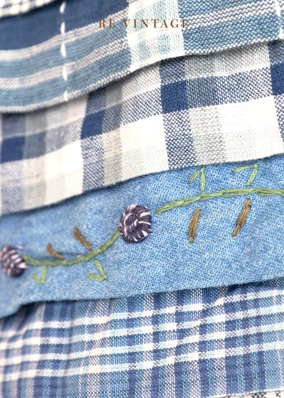 『歐洲寶物』格紋千層派牛仔背心6