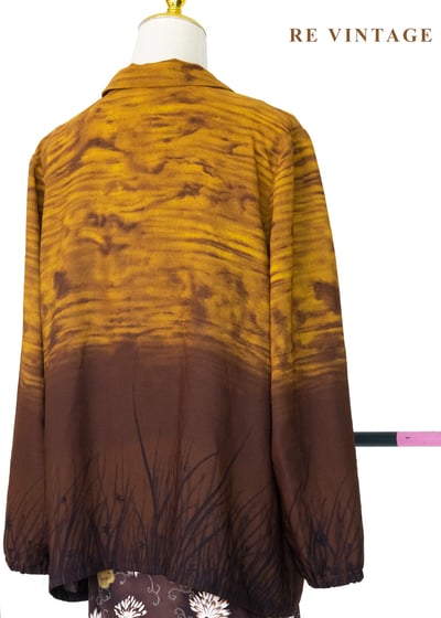 曠野湖邊焦糖黃漸層暈染上衣10