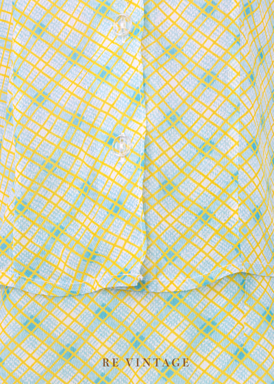 套裝上衣 - 檸檬汽水菱格紋上衣7