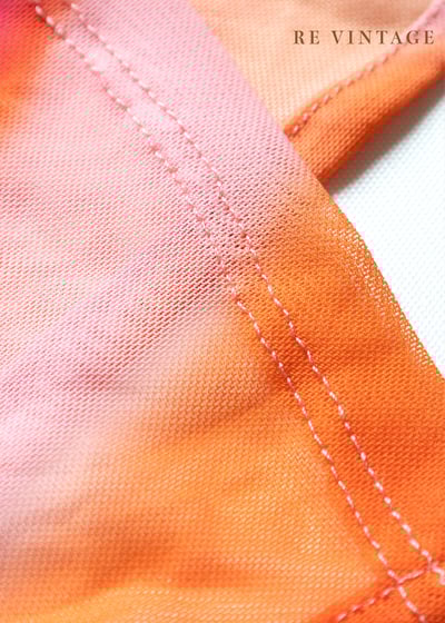 『歐洲寶貝』Fuchsia- Orange Wavy 透膚長洋裝14