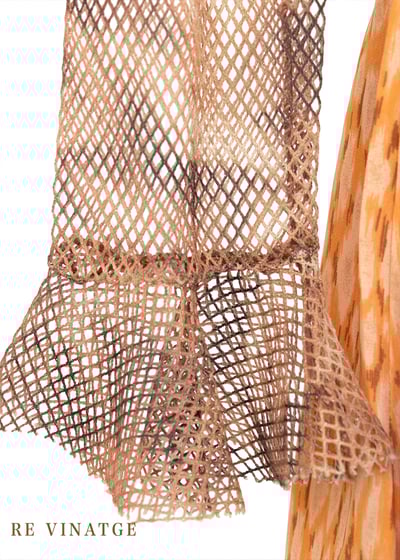 漂亮の暈染棕色網狀上衣4