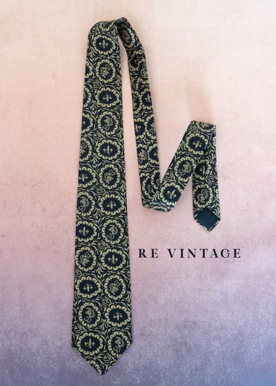 奶棕黑宮廷圖騰領帶9