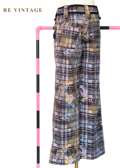 解構噴漆格紋直筒褲（28"）9