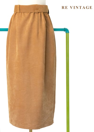 焦糖色澤高腰排釦美裙（26-29"）8