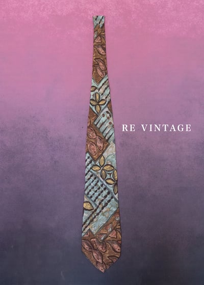 土橘泥褐交錯陶器花朵領帶1