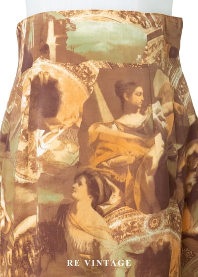 聖殿文藝復興油畫高腰短裙（25"）3