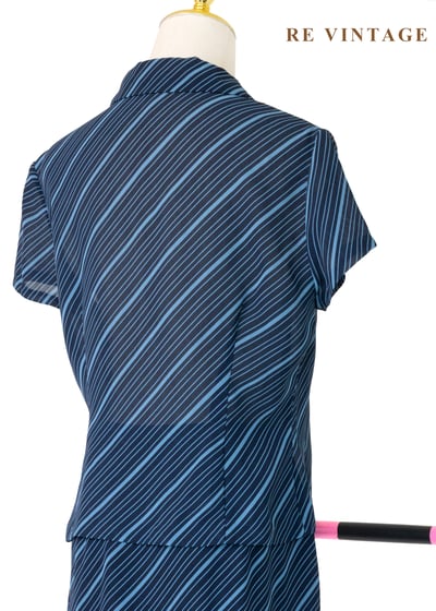 套裝上衣 - 藍色海風斜紋上衣8