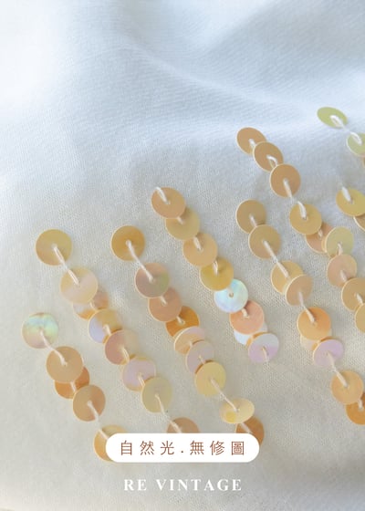 橘光亮片雪白精靈上衣11