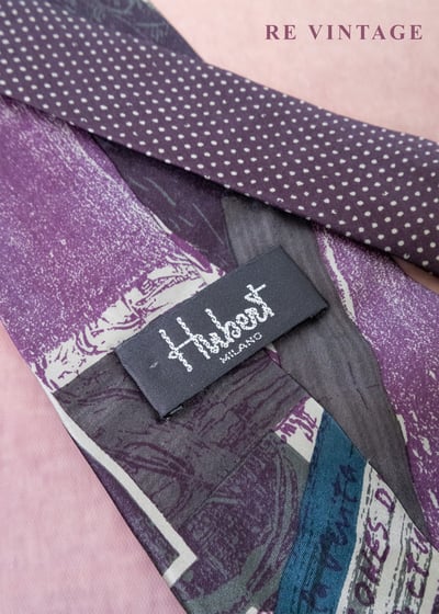 紫夜讀白幾何色塊主義領帶5