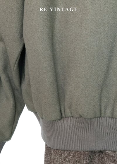 灰綠色毛呢夾克外套12