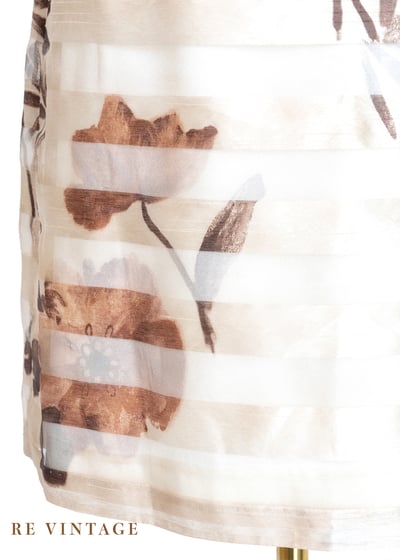 金黃色若隱若現小花短裙（27"）4