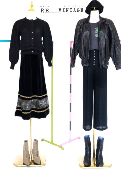 黑玫瑰嬉皮絨布長裙2