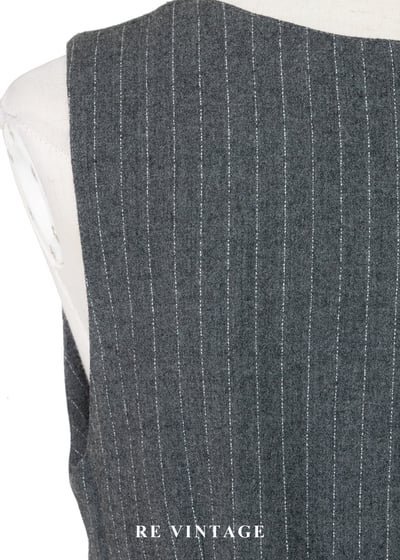 質感單品 - 倫敦霧中細條紋毛呢長洋裝14