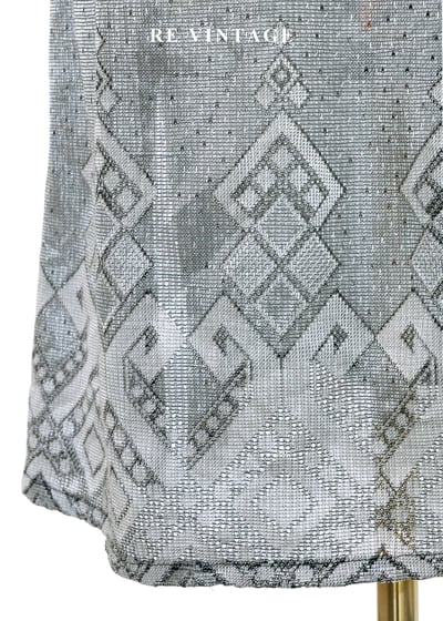 冷灰民族圖騰短袖洋裝6