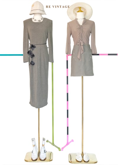 質感單品 - 麻花灰高級浪漫感洋裝2