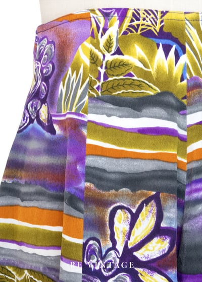 極光繁花華麗手繪高腰褲裙（26"）5