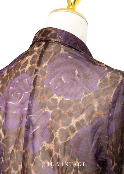 豹紋與紫玫瑰透膚上衣9