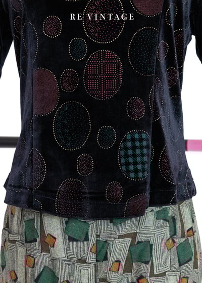 泡泡糖黑絨布短袖上衣4