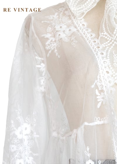 風的形狀。雲的呼吸蕾絲長版罩衫5