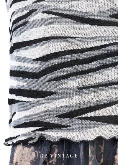 黑白相間辣感小斑馬細肩帶背心6
