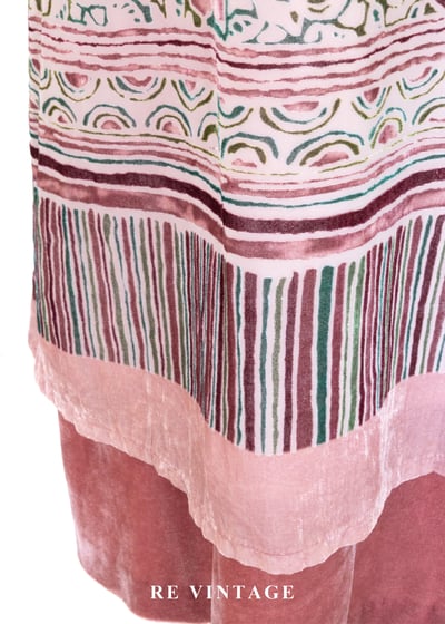 粉紅植物園絨布長裙（27"）9