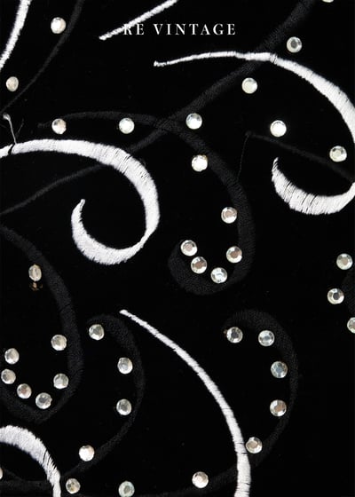 質感單品 - 花影蜿蜒流動黑絨細肩帶洋裝7