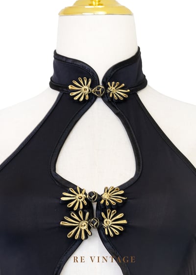 東方美人雙簍空繞頸露背上衣背心3