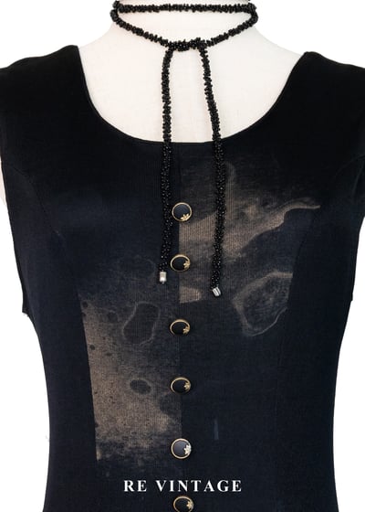 潑墨暈染排釦唯美長洋裝16