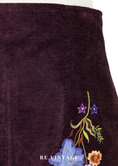 秋冬必備單品 - 紫光花束柔軟短裙（26"）6