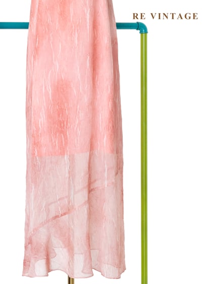 煙粉大理石紋細肩帶長洋裝4