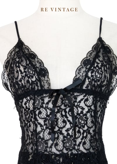 墨西哥製 - 瑪瑙黑蕾絲辣辣小背心3