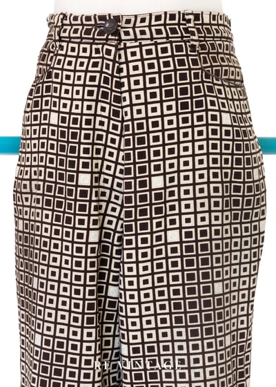 摩登復古迷宮格紋長褲（28"）5