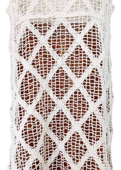 Happy Vacation 香草白織品長版背心/洋裝7