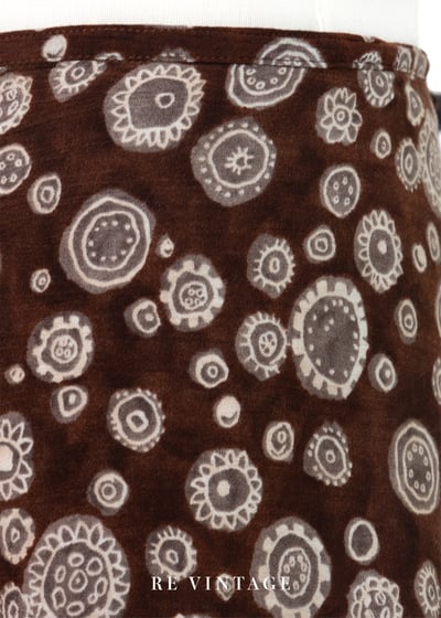 鋸齒小花 cinnamon brown 小短裙 （28")9