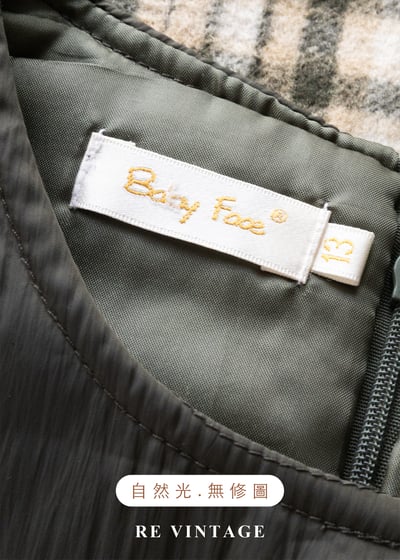 Moss Echo 格紋與尼龍拼接迷人洋裝15