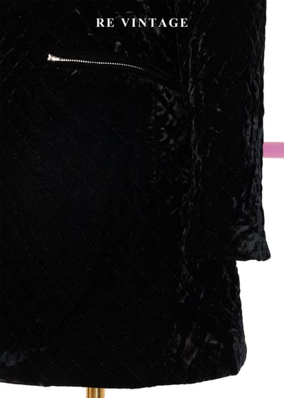 質感單品 - 沈黑菱格紋絨布迷你洋裝11