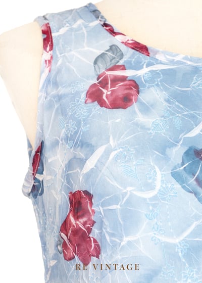 Aqua 水藍的你粉紅的花長洋裝4