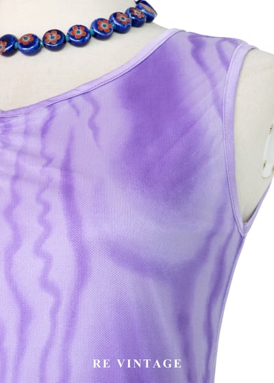 紫霧波紋光影層次網紗洋裝5