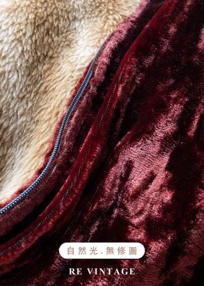 秋日橘紅色光澤絨布夾克外套16