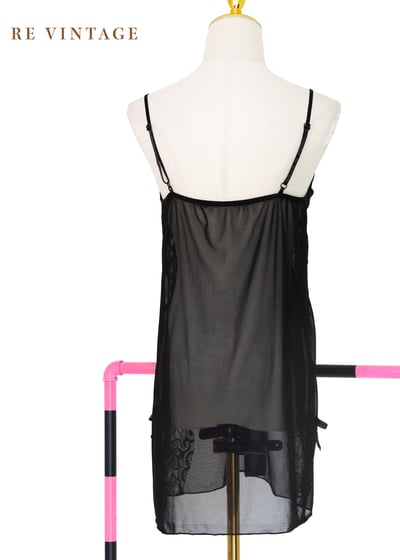 黑系蕾絲網紗透膚細肩帶背心12