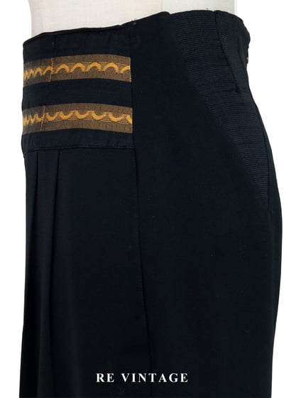 奢華金邊黑曜石的低語高腰褲（25-26"）6