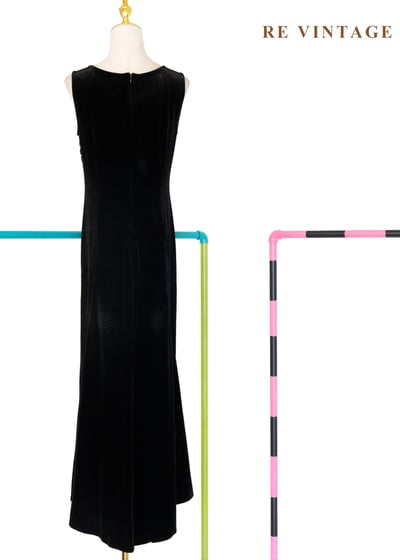 夜色裡的銀白神秘圖騰長洋裝10