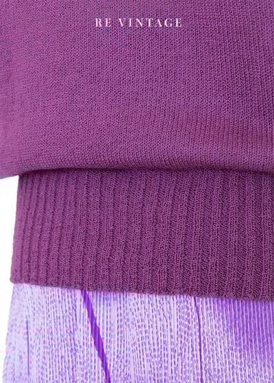 『歐洲寶物』義大利製 - 繽紛閃電紫羅蘭針織上衣10