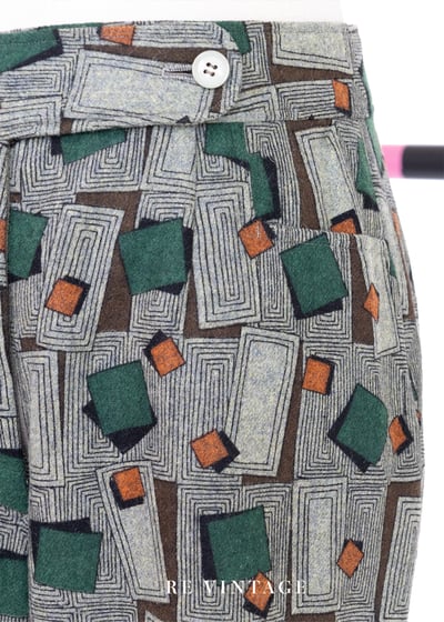 顛倒方塊不倒翁毛呢直筒褲（27"）4