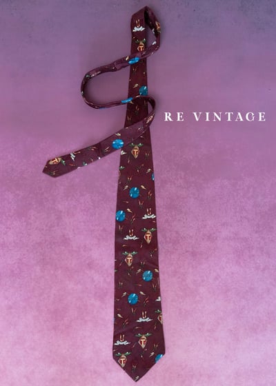 辛辣的古著靈魂Tabasco辣椒醬印花領帶6