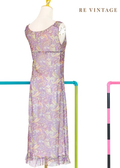 Smoky Grape 滿版印花網紗洋裝10