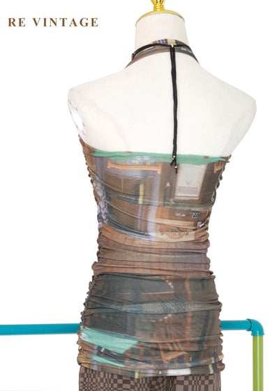 城市幻燈片繞頸長版背心10