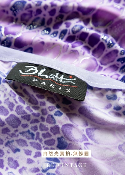 火辣の紫色系蛇皮紋路繞頸長洋裝16