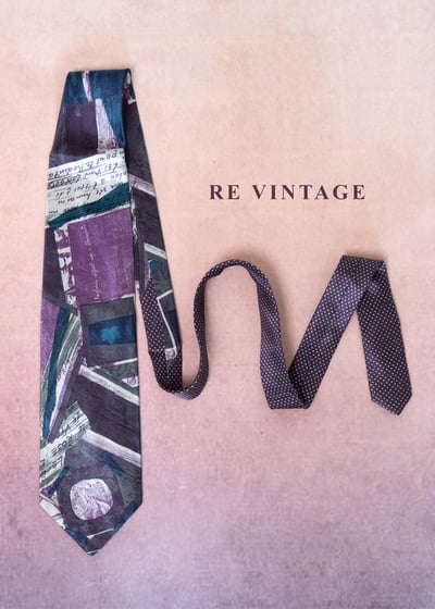 紫夜讀白幾何色塊主義領帶1